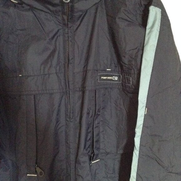 Point Zero men's blue hooded zip up windbreaker jacket size M - Picture 9 of 11